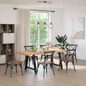 vidaXL Esstisch Hellbraun 220x90x74 cm Massivholz Eiche Rechteckig