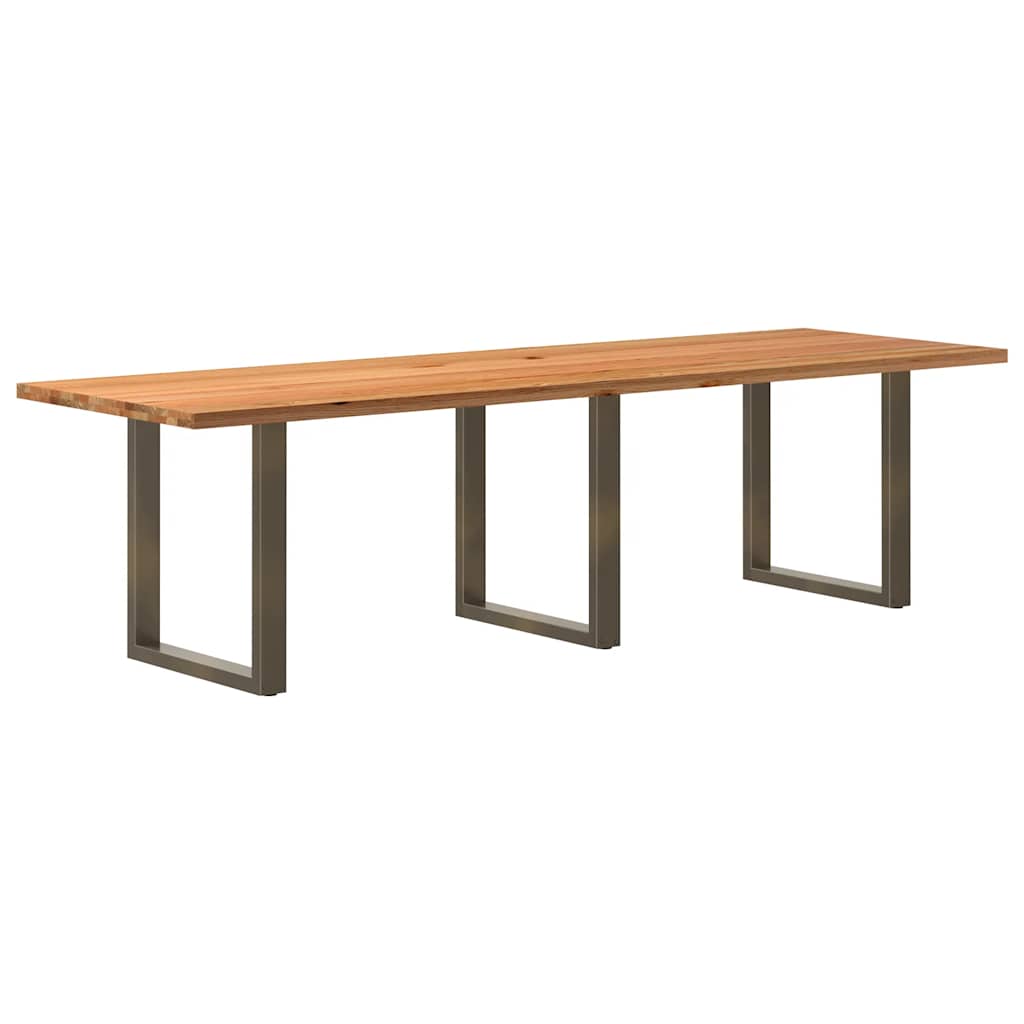 vidaXL Eettafel rechthoekig 280x90x74 cm massief eikenhout lichtbruin