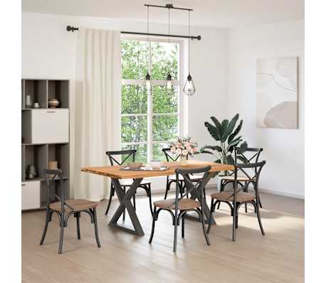 vidaXL Esstisch Hellbraun 180x100x74 cm Massivholz Eiche Rechteckig