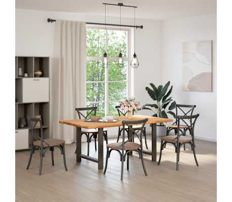 vidaXL Esstisch Hellbraun 180x100x74 cm Massivholz Eiche Rechteckig