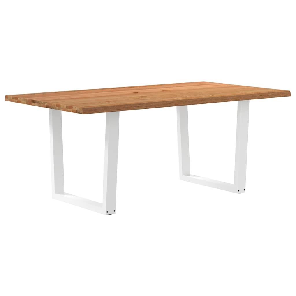 vidaXL Eettafel met natuurlijke rand 180x100x74 cm massief eikenhout
