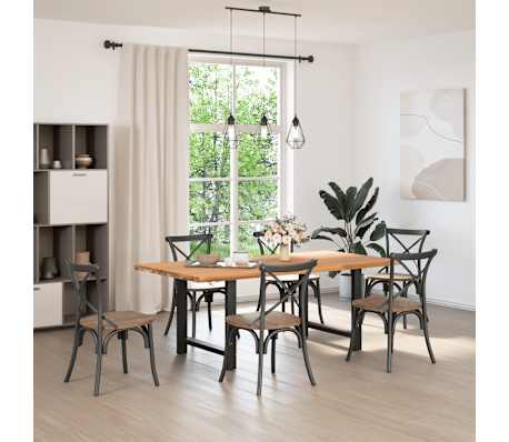 vidaXL Esstisch Hellbraun 200x100x74 cm Massivholz Eiche Rechteckig