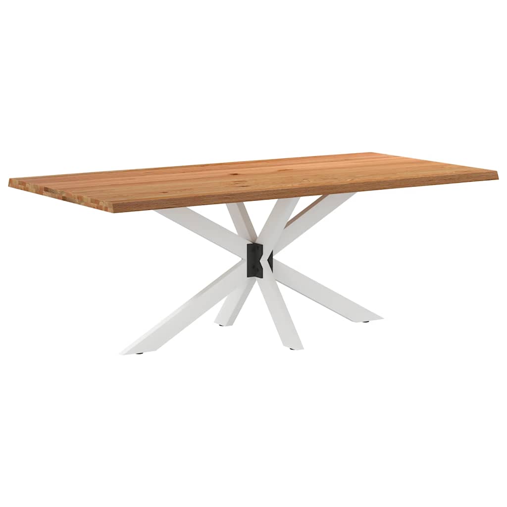 Esstisch mit Baumkanten 200x100x74 cm Massivholz Eiche Rechteck