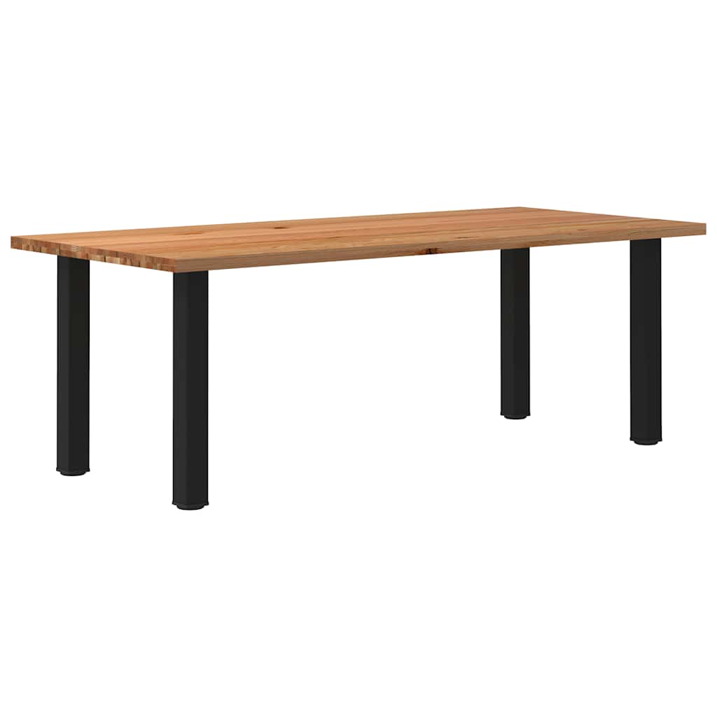 vidaXL Esstisch Hellbraun 220x100x74 cm Massivholz Eiche Rechteckig
