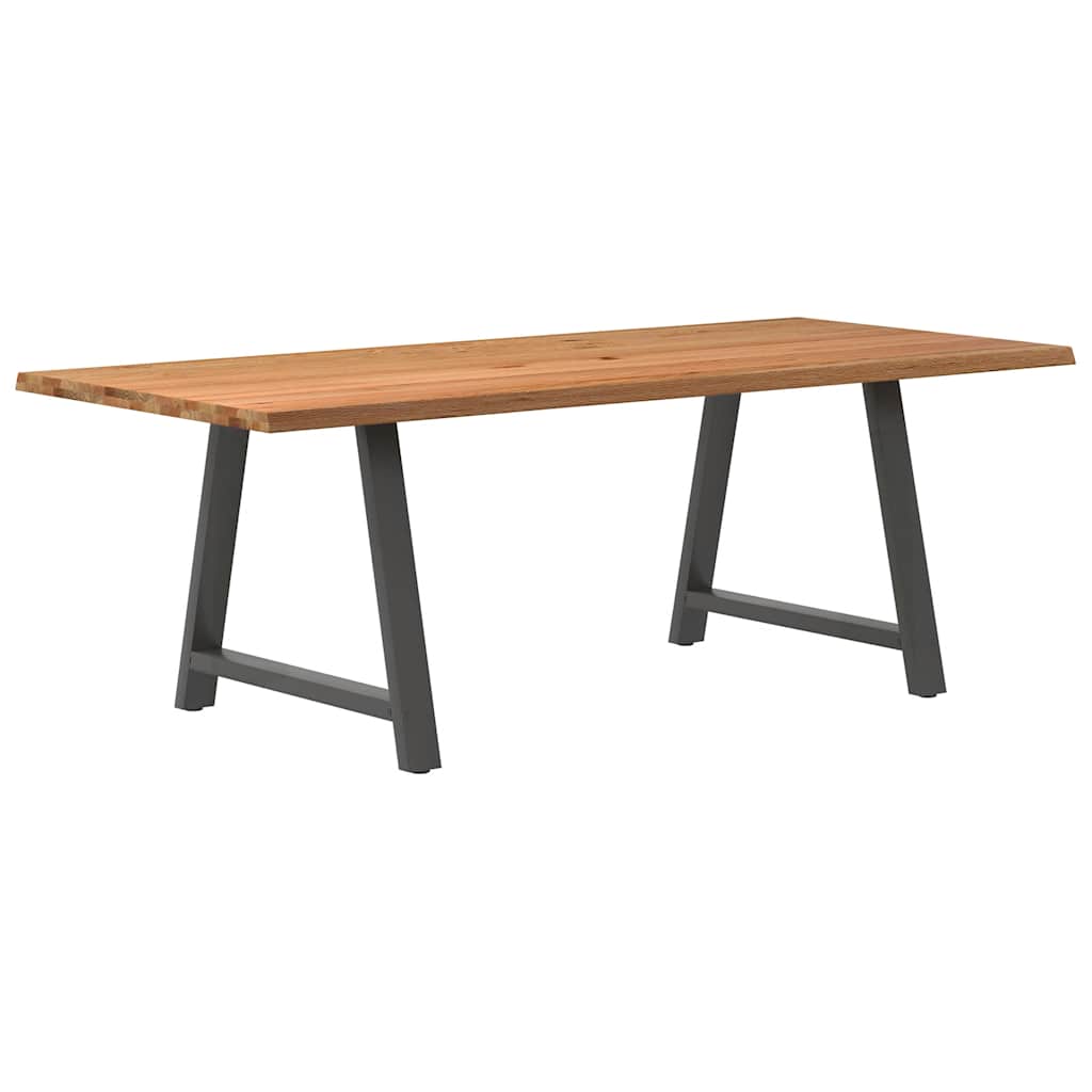vidaXL Jídelní stůl s živou hranou 220x100x74 cm masivní dubové dřevo
