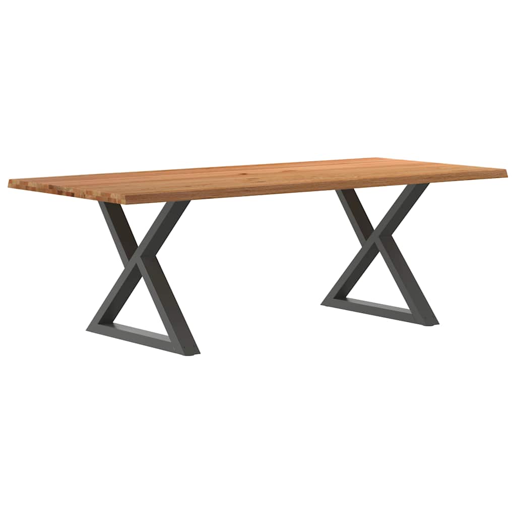 vidaXL Jídelní stůl s nepravidelnými hranami světle hnědá 220x100x74cm