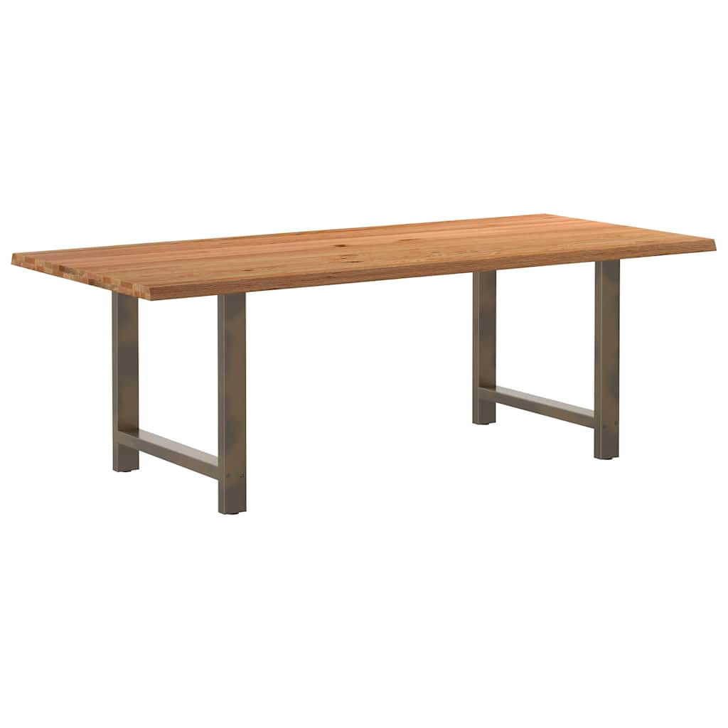 vidaXL Jídelní stůl s živou hranou 220x100x74 cm masivní dubové dřevo