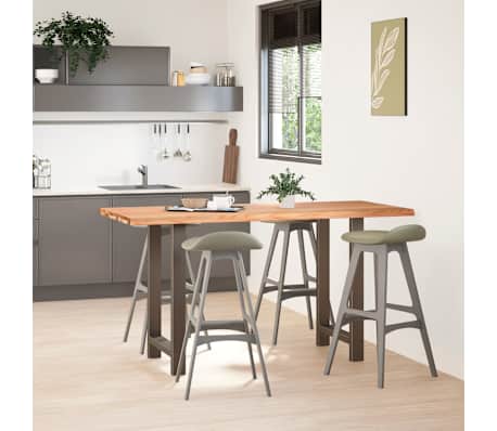 vidaXL Bartisch Hellbraun 180x80x92 cm Massivholz Eiche Rechteckig