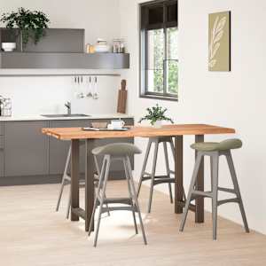 vidaXL Bartisch Hellbraun 180x80x92 cm Massivholz Eiche Rechteckig