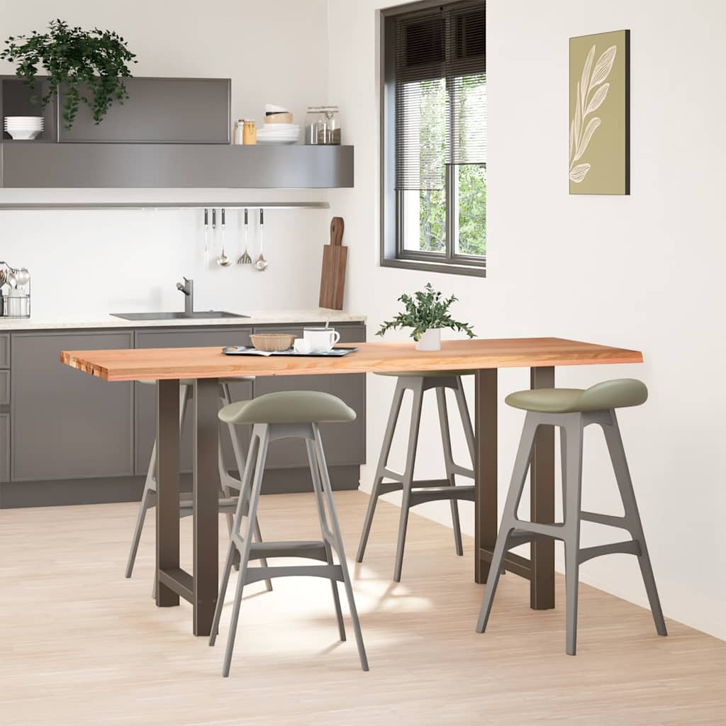 vidaXL Bartafel rechthoekig 200x80x92 cm massief eikenhout lichtbruin afbeelding