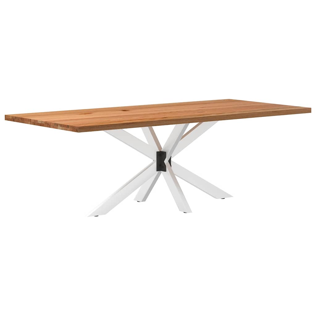 vidaXL Esstisch Hellbraun 220x100x74 cm Massivholz Eiche Rechteckig
