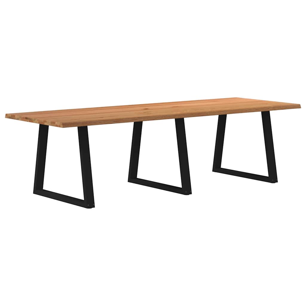 vidaXL Eettafel met natuurlijke rand 280x100x74 cm massief eikenhout