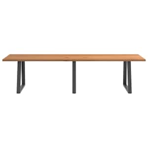 vidaXL Dining Table Light brown, anthracite