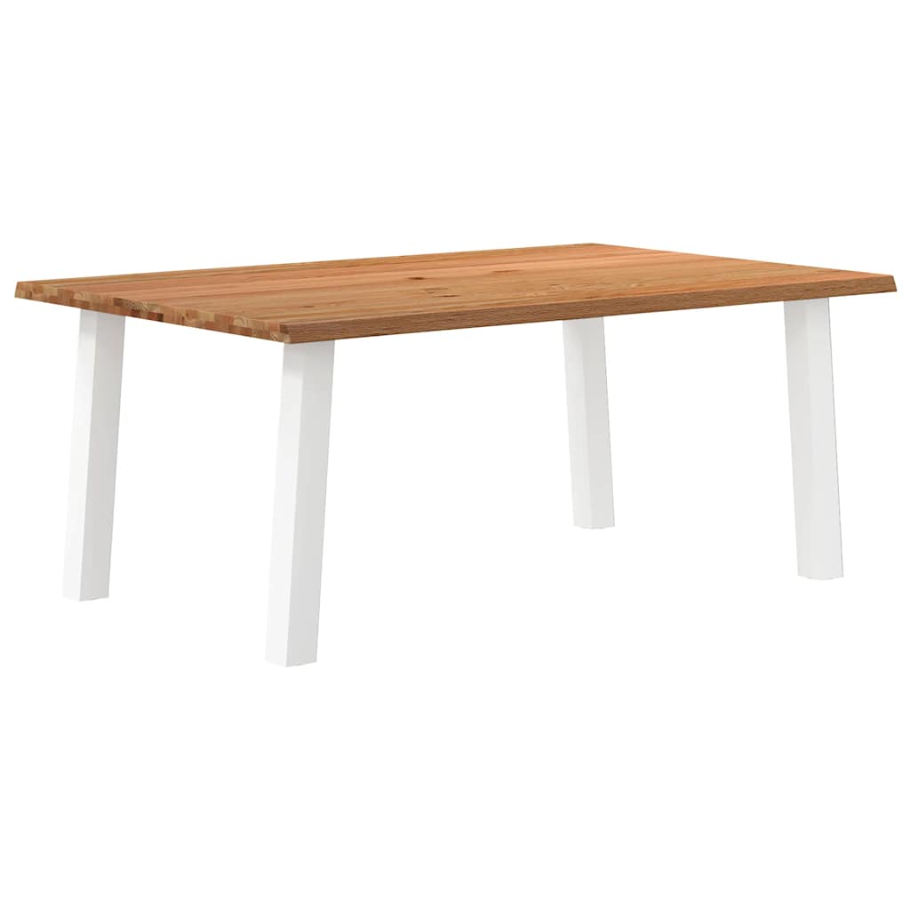 Eettafel rechthoekig 180x120x74 cm massief eikenhout lichtbruin