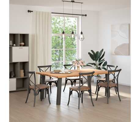 vidaXL Esstisch Hellbraun 200x120x74 cm Massivholz Eiche Rechteckig