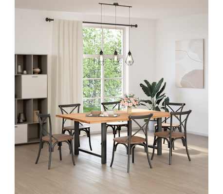 vidaXL Esstisch Hellbraun 200x120x74 cm Massivholz Eiche Rechteckig