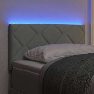 LED hlavová deska Světle šedá 80 cm samet - obrázek 4