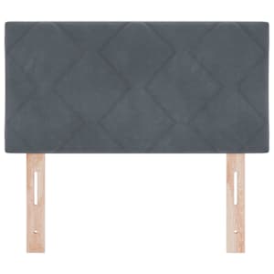 LED hlavová deska Tmavě šedá 80 cm samet - obrázek 5