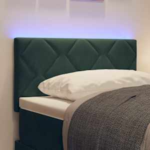 LED hlavová deska Tmavě zelená 80 cm samet - obrázek 4