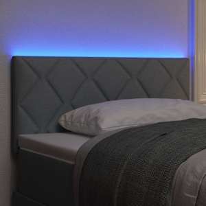 LED hlavová deska Světle šedá 100 cm textil - obrázek 3