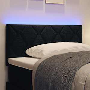 LED hlavová deska Černý 100 cm textil - obrázek 3