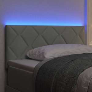 LED hlavová deska Světle šedá 100 cm samet - obrázek 4