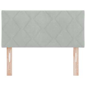 LED hlavová deska Světle šedá 100 cm samet - obrázek 5