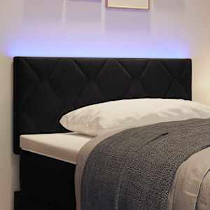 LED hlavová deska Černý 100 cm samet - obrázek 4