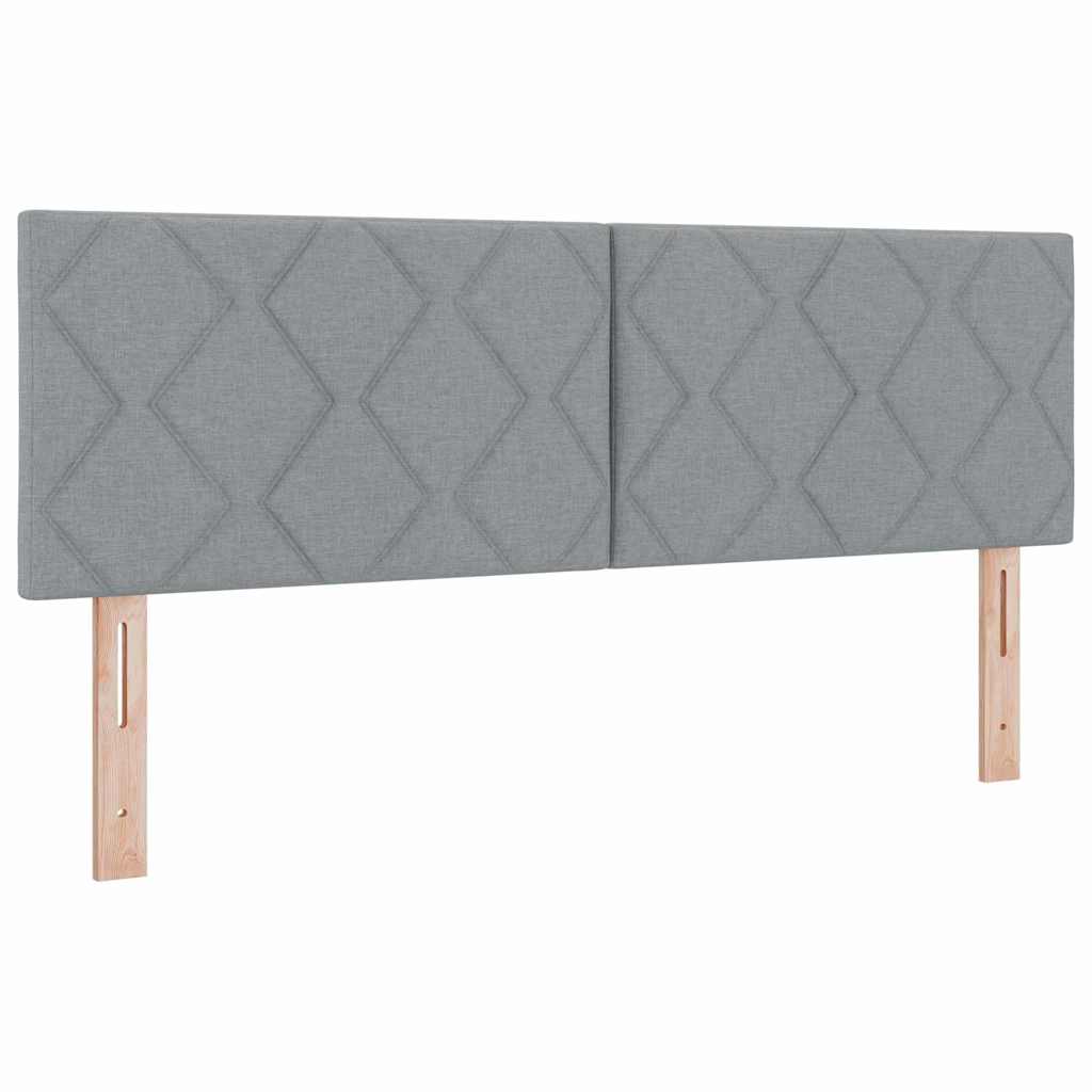 LED-päätytaulu timanttihäkkikuosi vaaleanharmaa 144 cm kangas