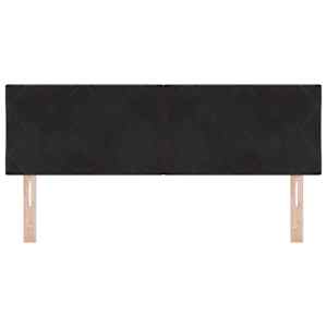 LED hlavová deska Černý 144 cm samet - obrázek 5