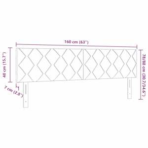Čelo postele Modrá 160 cm textil - obrázek 10