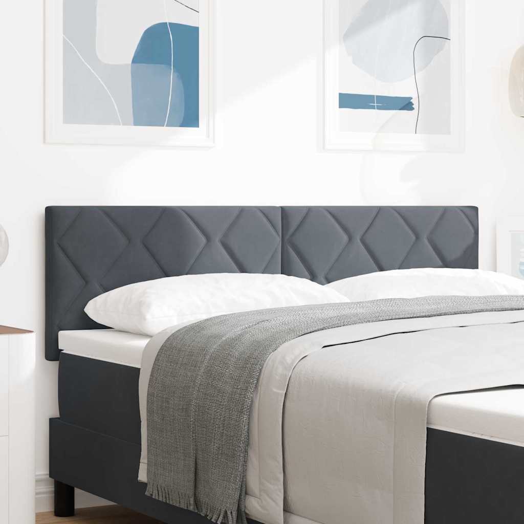 LED-pääty Timantti-lohkopatterni Tumma harmaa 160 cm Velvet