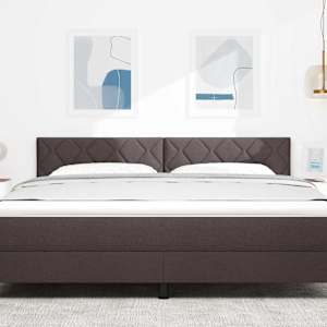 LED hlavová deska Hnědá 180 cm textil - obrázek 3