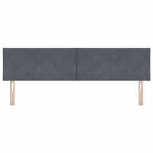 LED hlavová deska Tmavě šedá 180 cm samet - obrázek 5