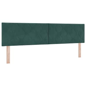 LED hlavová deska Tmavě zelená 180 cm samet - obrázek 2