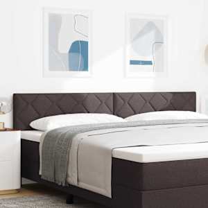 LED hlavová deska Hnědá 200 cm textil - obrázek 1