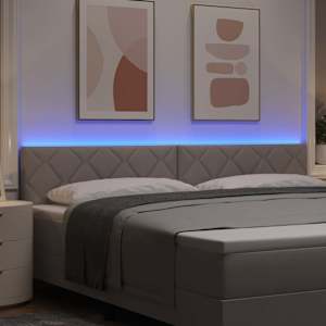 LED hlavová deska Taupe 200 cm textil - obrázek 4