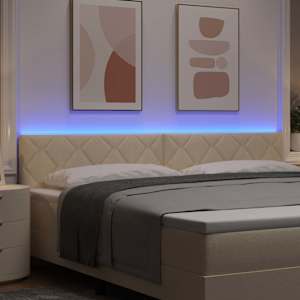 LED hlavová deska Krémová 200 cm textil - obrázek 4