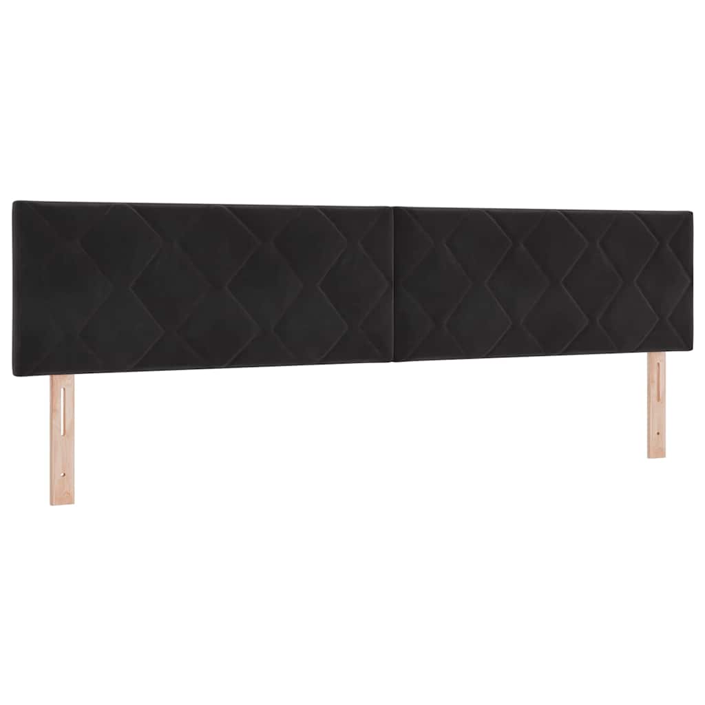 LED-pääty Timanttilevyt Design Musta 200 cm Sametti