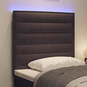 LED hlavová deska s LED pásky s čelo Tmavě hnědá 80 cm textil - obrázek 4