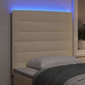LED hlavová deska s LED pásky s čelo Krémová 80 cm textil - obrázek 4