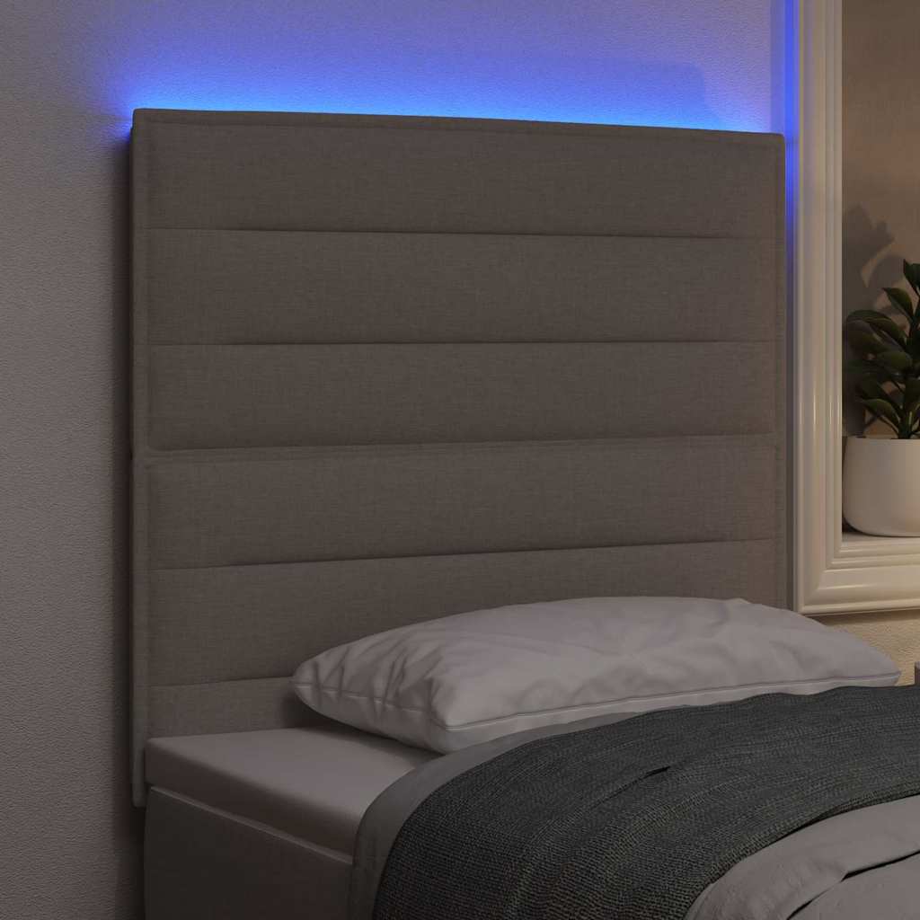 LED hlavová deska s LED pásky s čelo Taupe 90 cm textil - obrázek 4