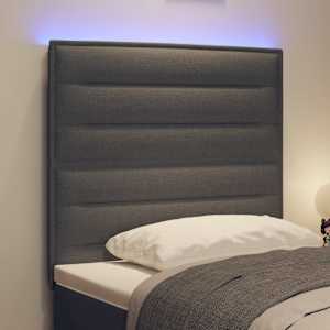 LED hlavová deska s LED pásky s čelo Tmavě šedá 100 cm textil - obrázek 4