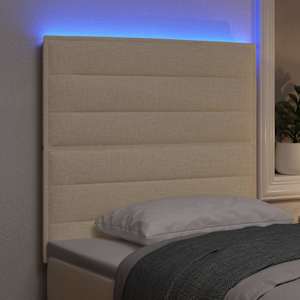 LED hlavová deska s LED pásky s čelo Krémová 100 cm textil - obrázek 4