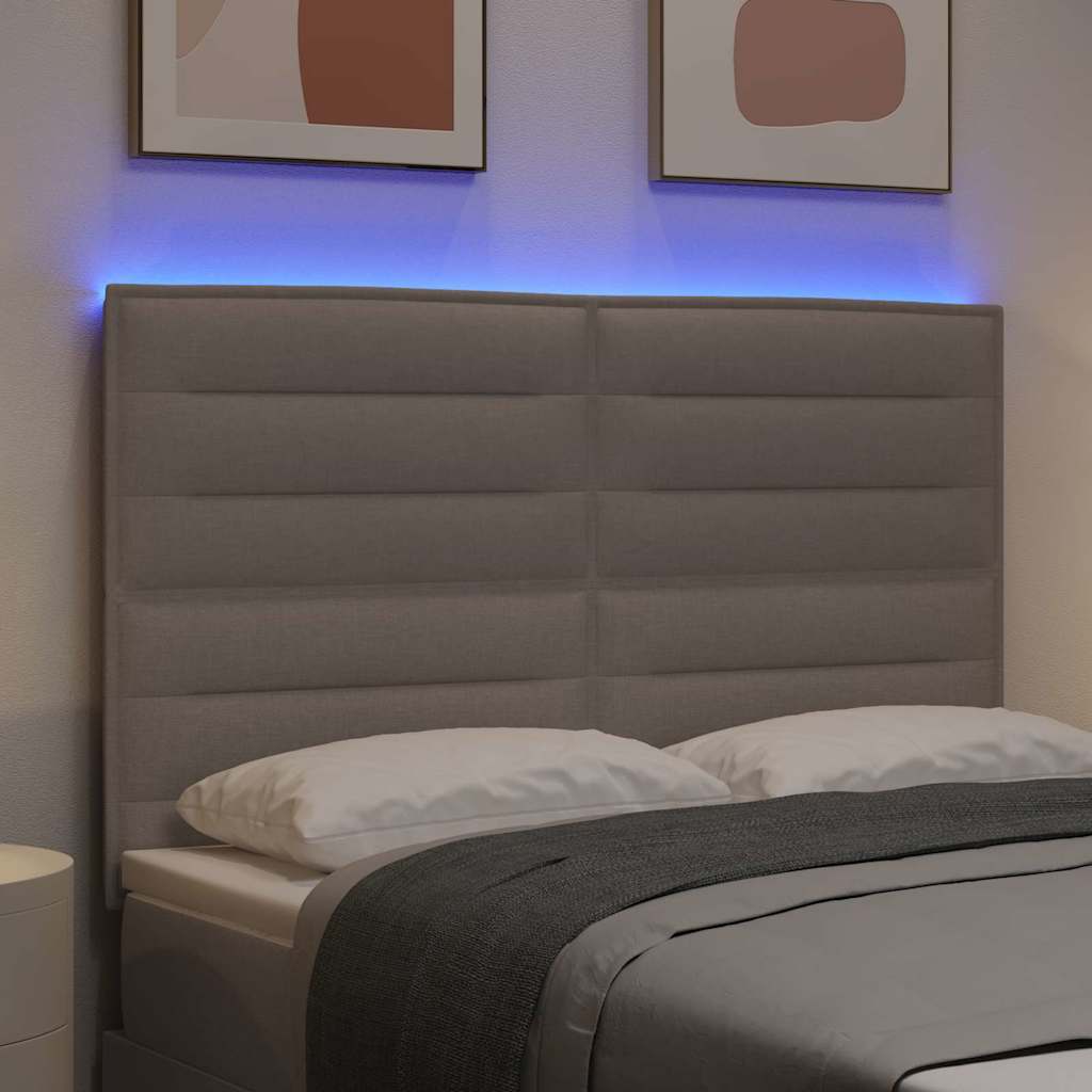 LED hlavová deska s LED pásky s čelo Taupe 144 cm textil - obrázek 4