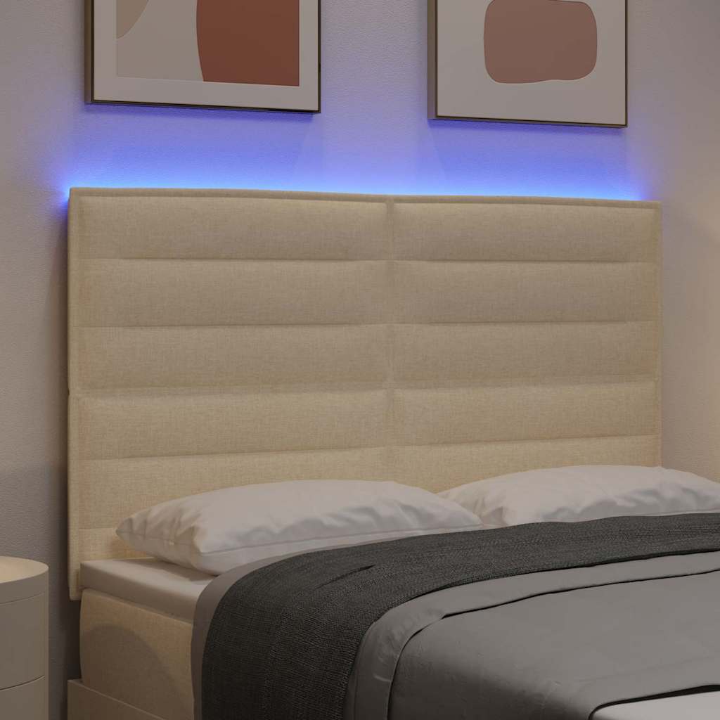 LED hlavová deska s LED pásky s čelo Krémová 144 cm textil - obrázek 4