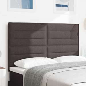 LED hlavová deska s LED pásky s čelo Tmavě hnědá 160 cm textil