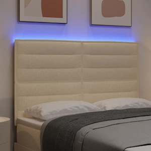 LED hlavová deska s LED pásky s čelo Krémová 160 cm textil - obrázek 4