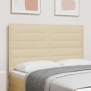 LED hlavová deska s LED pásky s čelo Krémová 160 cm textil