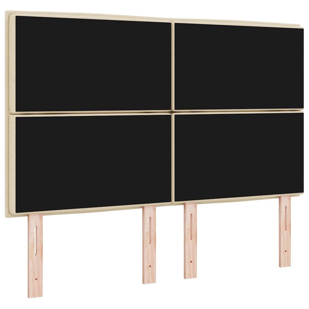 LED glava postelje z LED lučmi krema 160 cm Poliester - slika 7